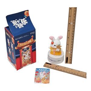 Promo Anime Bunny Toy Figure - Rabbit Happy Playing Music Style - Open Blind Box
